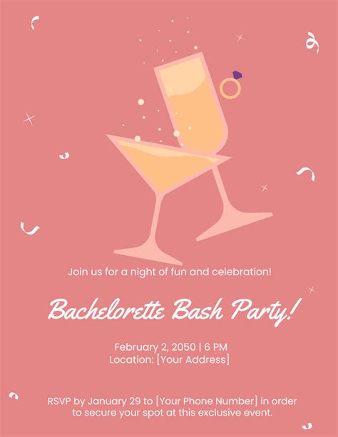 Bachelorette Party Flyer - Edit Online & Download Example | Template.net