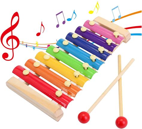 Buy Seenda Xylophone Musical Toys Wooden Musical Instruments Toy Xylophone,Bright Multi-Colored ...