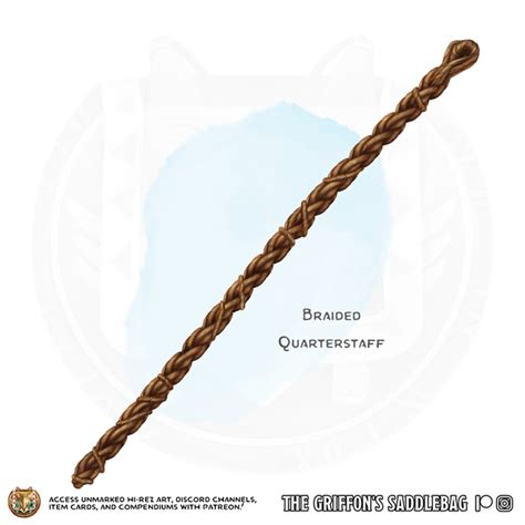 [Art] [OC] {The Griffon's Saddlebag} Braided Quarterstaff | Weapon ...