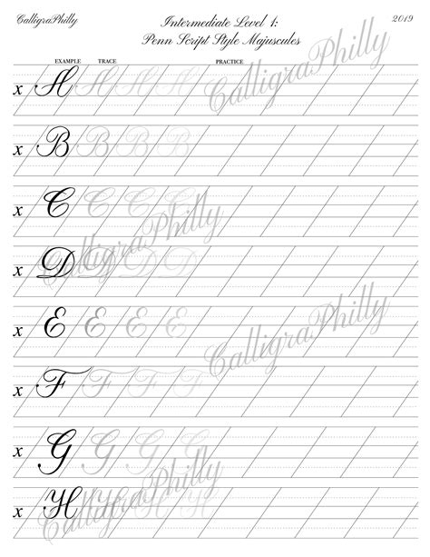 Free Printable Calligraphy Worksheets For Beginners