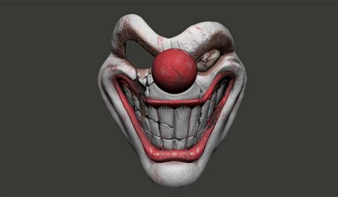 STL file Sweet Tooth Twisted Metal Killer Clown Mask・3D printable ...