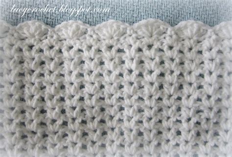 Lacy Crochet: V-Stitch Baby Afghan with Scalloped Trim