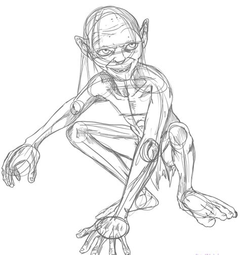 Gollum " Lord of The Rings " Coloring pages