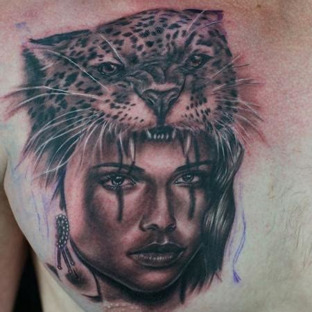 Aztec Jaguar Queen by Ryan El Dugi Lewis: TattooNOW