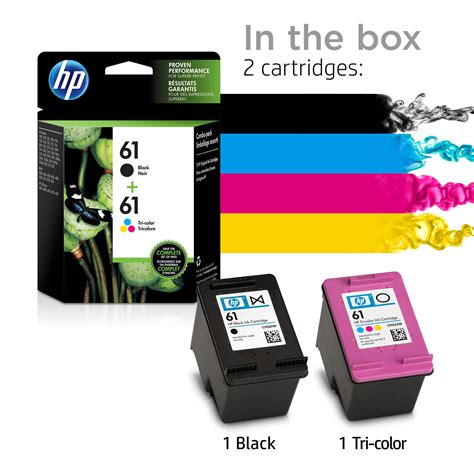 HP 61 Black/Tri-Colour Ink Cartridge Combo Pack