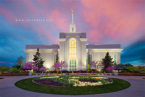 Mount Timpanogos Temple Spring Sunrise - LDS Temple Pictures