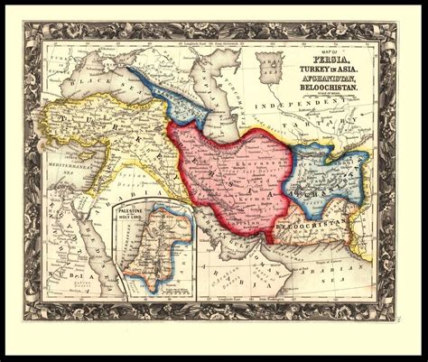 Middle East circa 1867 | Map, Historical maps, Old maps