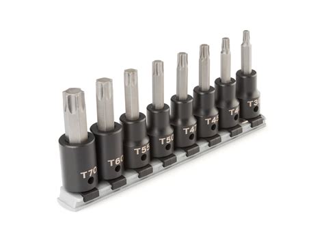 1/2 Inch Drive Torx Impact Bit Socket Set (8-Piece) | TEKTON® | SIB92102