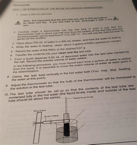 EXPERIMENT: The Effect of Temperature on Solubility | Chegg.com