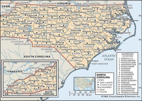 Historical Facts of North Carolina Counties