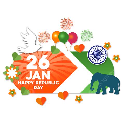 26th Jan PNG Transparent, Realistc Republic Day Celebration 26th Jan Of India, Republic, Day ...