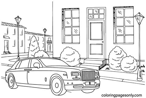 Rolls Royce Free Printable Coloring Page - Free Printable Coloring Pages