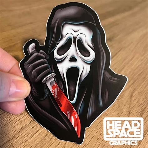 Scream Ghostface Horror Movie Vinyl Sticker - Etsy Hong Kong