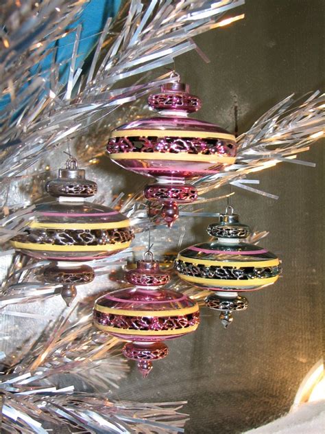 1950s Mid Century Christmas Ornaments by Bradford Space Age