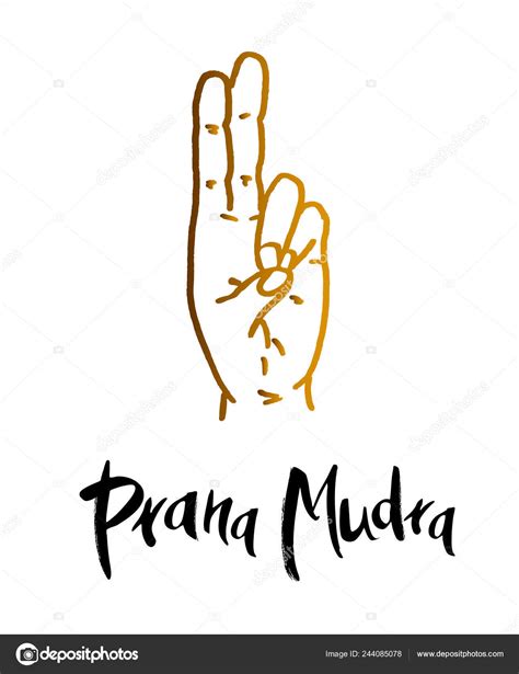 Prana Mudra Gesture Your Fingers Symbol Concept Buddhism Hinduism Prana ...