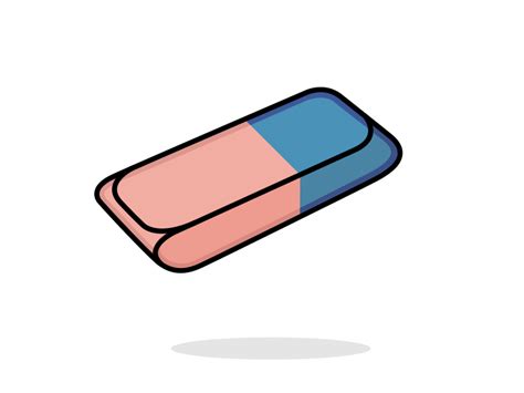 An rubber eraser floating in the air by Lorena Foucher on Dribbble