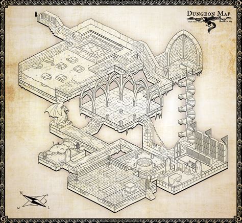 ArtStation - Dungeon Map - Aranists Lair, Martin Whitfield