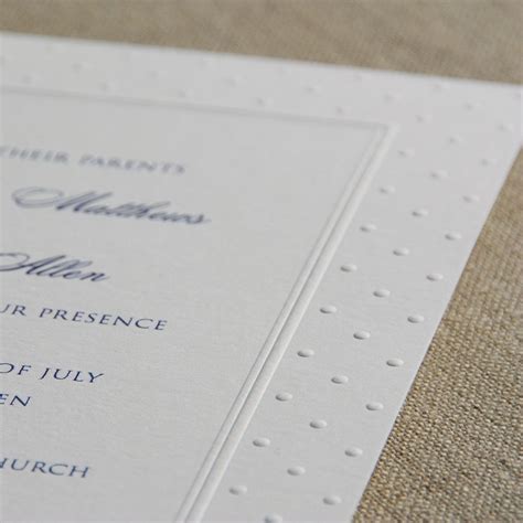 Embossed Swiss Dot Bright White Wedding Invitations | Wedding Invitations | Crane… | Embossed ...