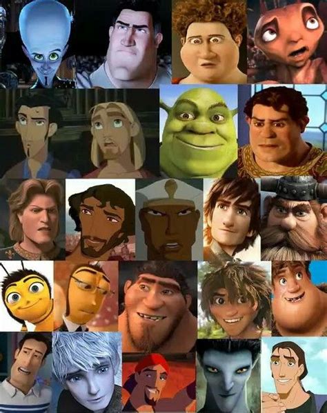 Dreamworks Male Characters Not including Madagascar, Kung Fu Panda, the Penguins, Oh from Home ...