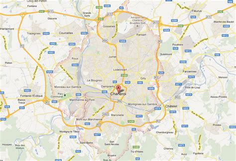 Charleroi Map - Belgium