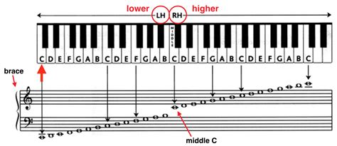 Middle C On Treble And Bass Clef