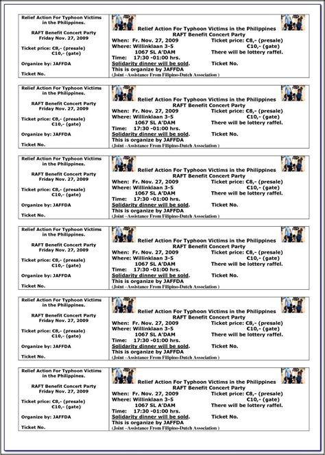 Benefit Dinner Ticket Template - Template 1 : Resume Examples #q78Qdpq3g9