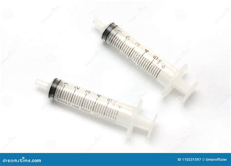 A Pair of Six Millilitre Syringes Stock Image - Image of fluid ...