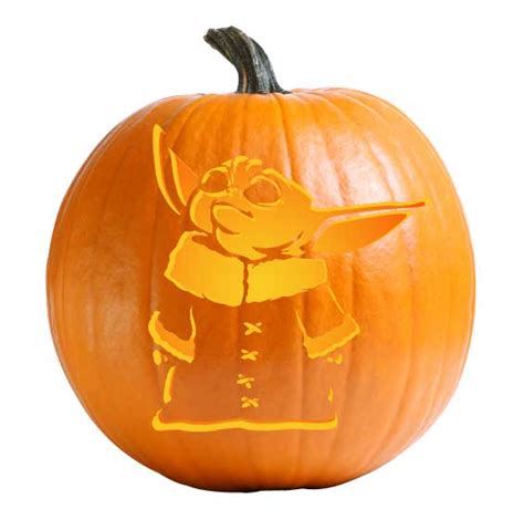 Baby Yoda Pumpkin Carving Stencil - Ultimate Pumpkin stencils