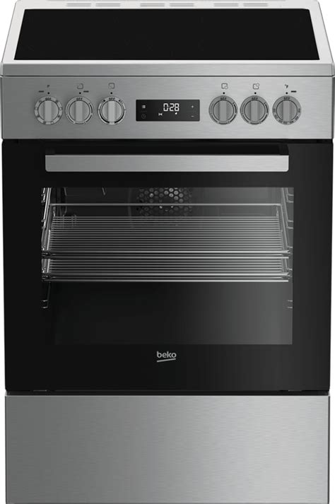 Beko SLER24410SS 24 Inch Freestanding Electric Range with 4 Smooth Top Elements, 2.5 Cu. Ft ...