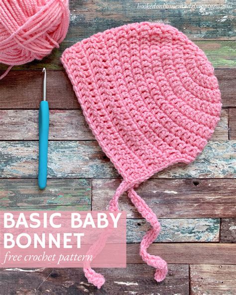 Basic Baby Bonnet Crochet Pattern - Hooked on Homemade Happiness