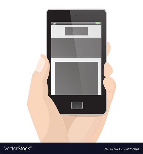 Responsive Layout Vertical Display Mobile Phone Vector Image