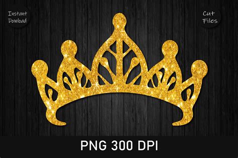 Princess Crown Gold Glitter Clipart Graphic by Rizu Designs · Creative ...