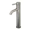 LUXIER Single Hole Single-Handle Vessel Bathroom Faucet with Drain in Brushed Nickel BSH03-TB ...