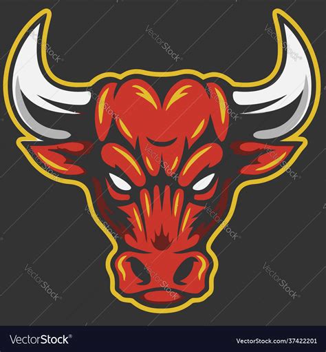 Bull head tattoo design Royalty Free Vector Image