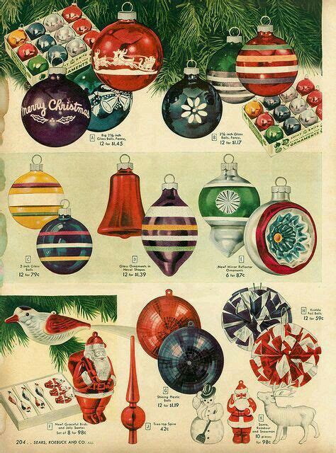 Vintage Christmas ornaments from Sears Catalog | Vintage christmas, Vintage christmas ornaments ...