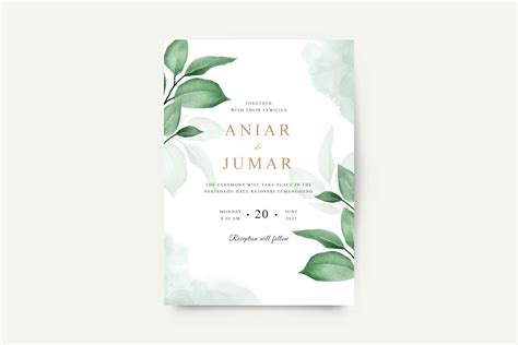 Minimalist Template Wedding Card Graphic by sianisa96 · Creative Fabrica