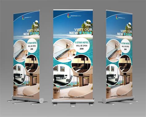 Roll Up Banner Design For Tourist Free psd – GraphicsFamily