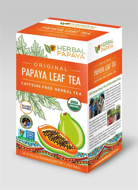 Herbal Papaya Leaf Teas and Seed Powder Delivers Quality with Recent Non-GMO Project Verified ...