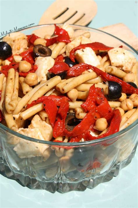 Balsamic Roasted Red Pepper Pasta Salad