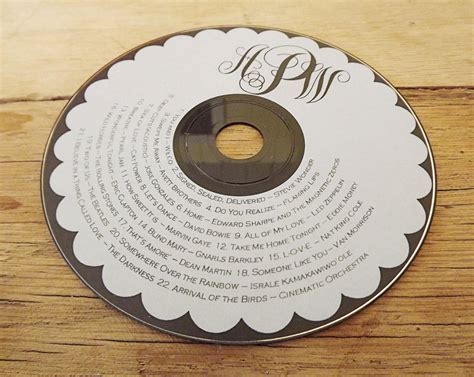 Custom CD/DVD Label TEMPLATE for Printing on your by BrossieBelle