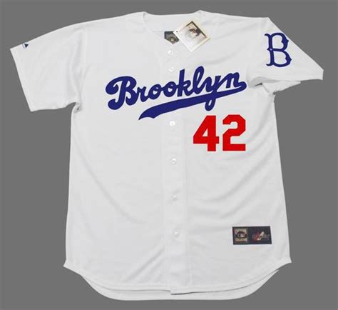 JACKIE ROBINSON | Brooklyn Dodgers 1955 Away Majestic Baseball ...