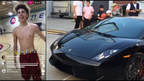 LaMelo Ball Drives His Lamborghini To His 16th Birthday Party! - YouTube