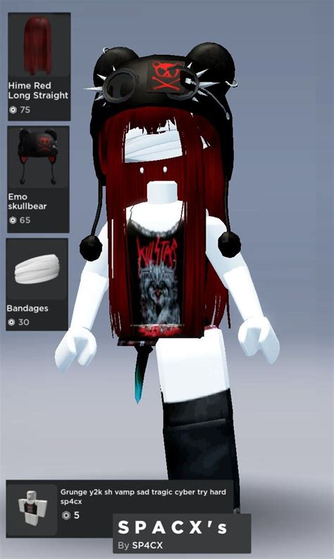 Emo Girl Outfit, Outfit Ideas Grunge, Red Hair Outfits, Red And Black Outfits, Avatar Halloween ...