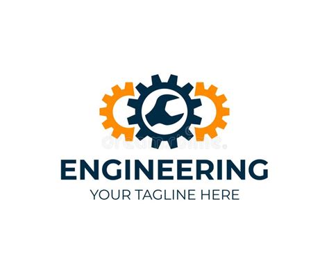 Engineering, Gears and Wrench, Logo Design. Repair, Service, Industry, Industrial and Mechanical ...