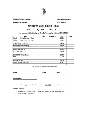 Seaford Primary School Uniform - Fill Online, Printable, Fillable ...