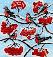 Bullfinches On Ash Tree, Painting Stock Clipart | Royalty-Free | FreeImages