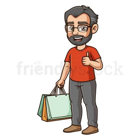 Happy Satisfied Male Customer Cartoon Clipart Vector Image - FriendlyStock