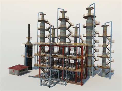 Atmospheric Distillation Unit 3D Model - Realtime - 3D Models World