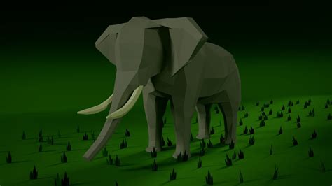 BLENDER Low Poly Animals #1 - Słoń (Elephant) - YouTube