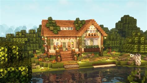 [Minecraft] 🌼💖 Aesthetic Starter House Tutorial / Cottage / Mizuno's 16 ...